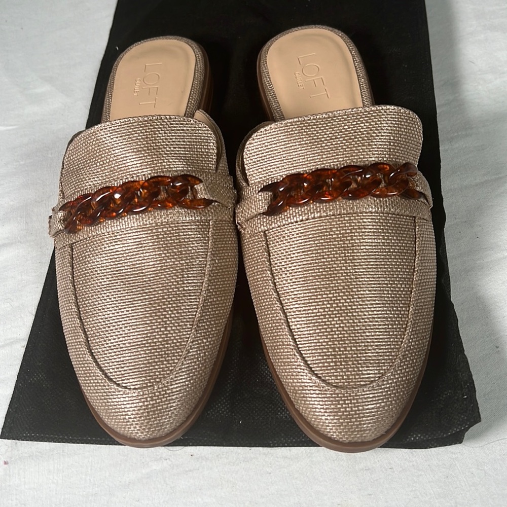 NEW Ann Taylor Loft flat loafer mule size 9 (9.5)